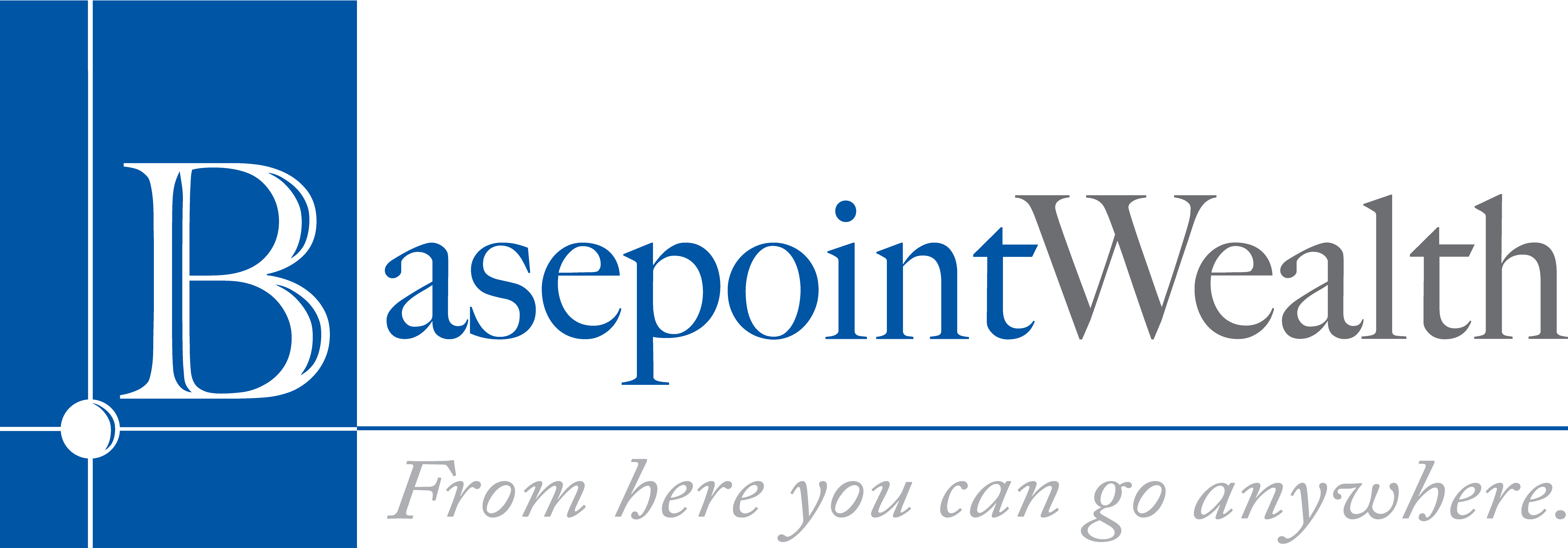 Basepoint Logo - 3 Color Blue, White &amp; Gray